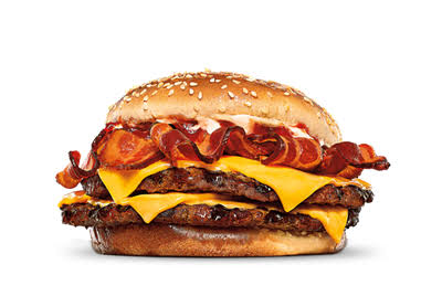 #5 Double Cheese Burger w/Bacon Sandwich