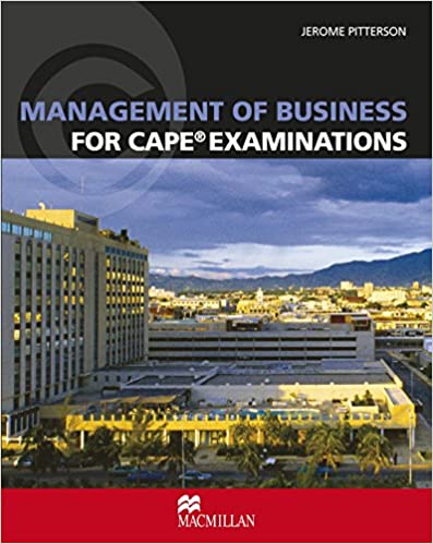 Management of Business for Cape Examinations by Jerome Pitterson
